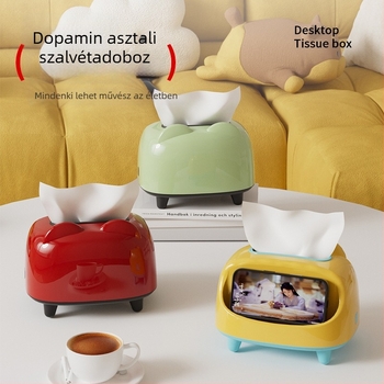 Dopamine asztali zsebkendő-tartó - modern, minimalist design, egyszínű, otthoni használatra