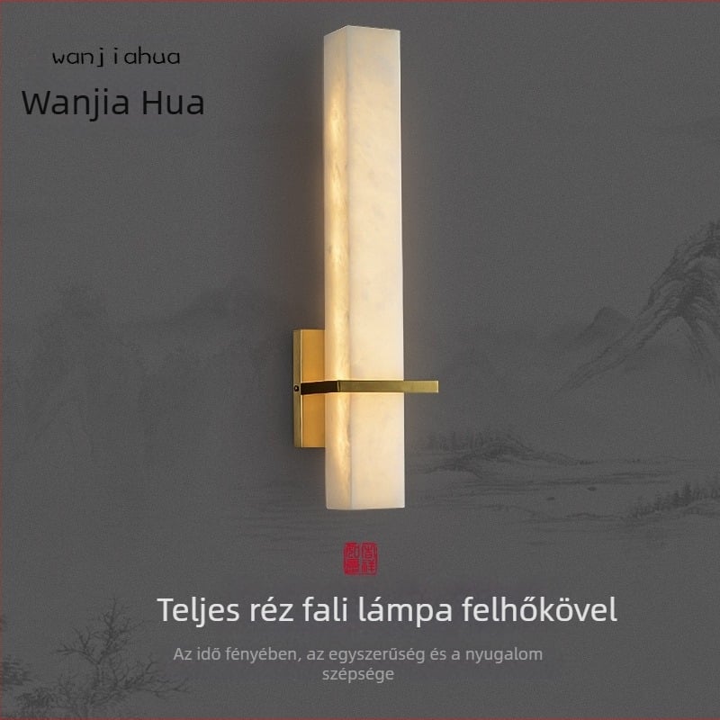 Teljesen réz falikar felhő-marmor mintával, nappali és hálószoba világítás – modern minimalist design