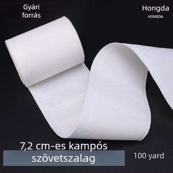 Négyágú függönykampó textilpánttal, szélesség 7.2 cm