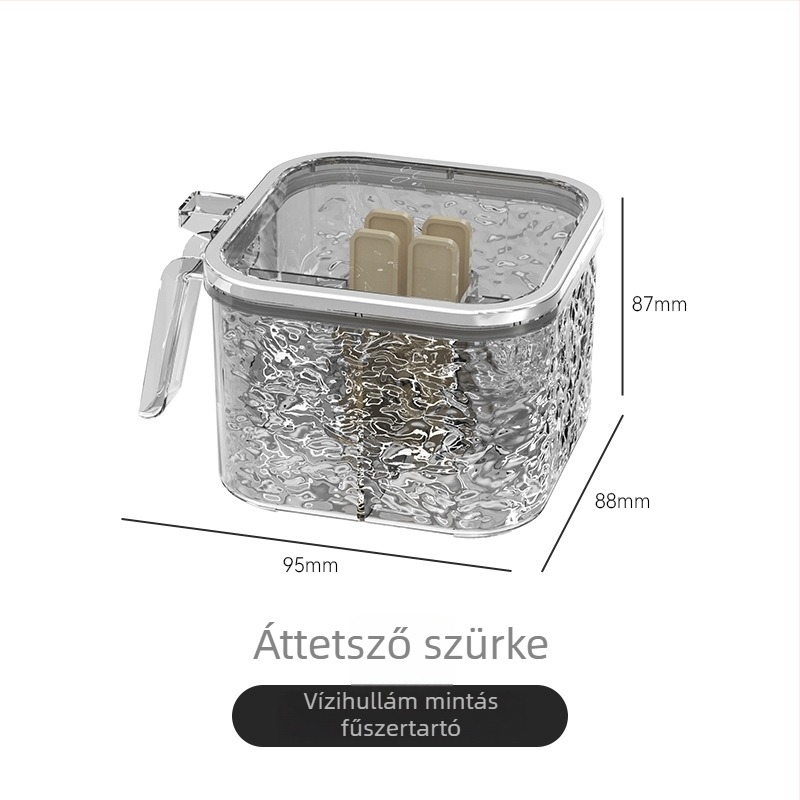 Jégkori mintás fűszerdoboz otthoni konyhára, többrekeszes tároló üveg fűszerekhez, só és MSG, elegáns luxus dizájn
