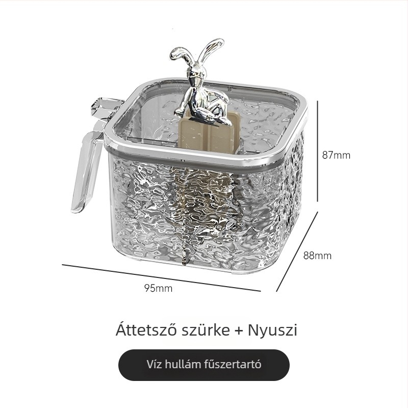 Jégkori mintás fűszerdoboz otthoni konyhára, többrekeszes tároló üveg fűszerekhez, só és MSG, elegáns luxus dizájn