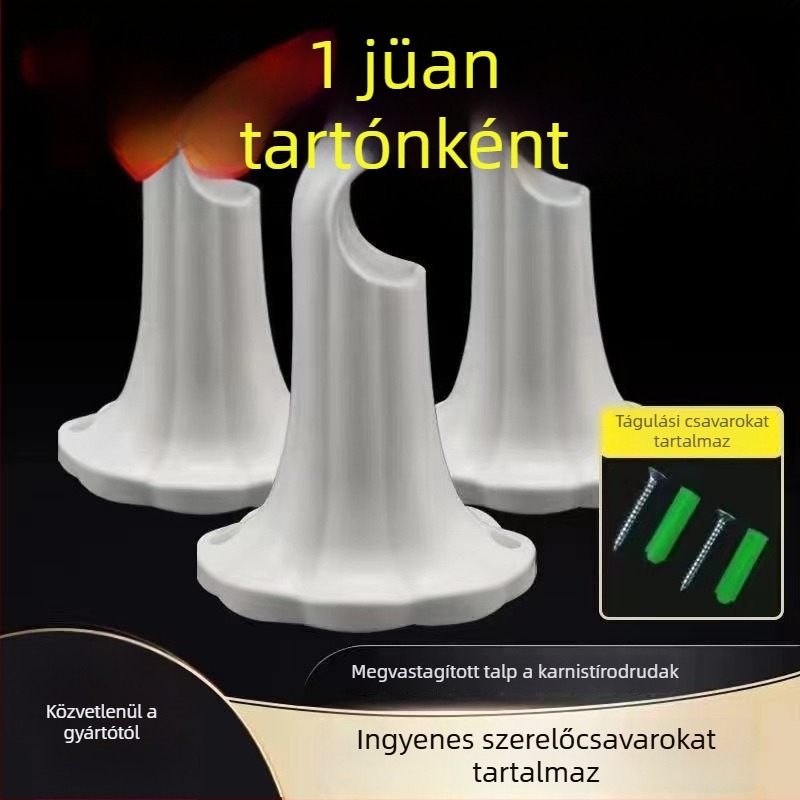 Oldalsó szerelésű műanyag konzol függönyrúhoz, alap egylábu, klasszikus tartozék