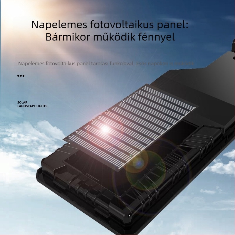 Napelemes kültéri falikar mozgásérzékelővel és távirányítóval — vízálló kerti falikar, LED, 6V, 3.69W, falra szerelhető