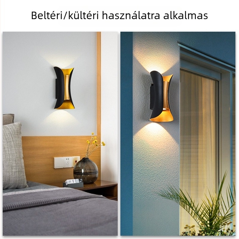 Kültéri, vízálló ABS műanyag falikar karcsú derekú dizájnnal, erkélyre és folyosóra.