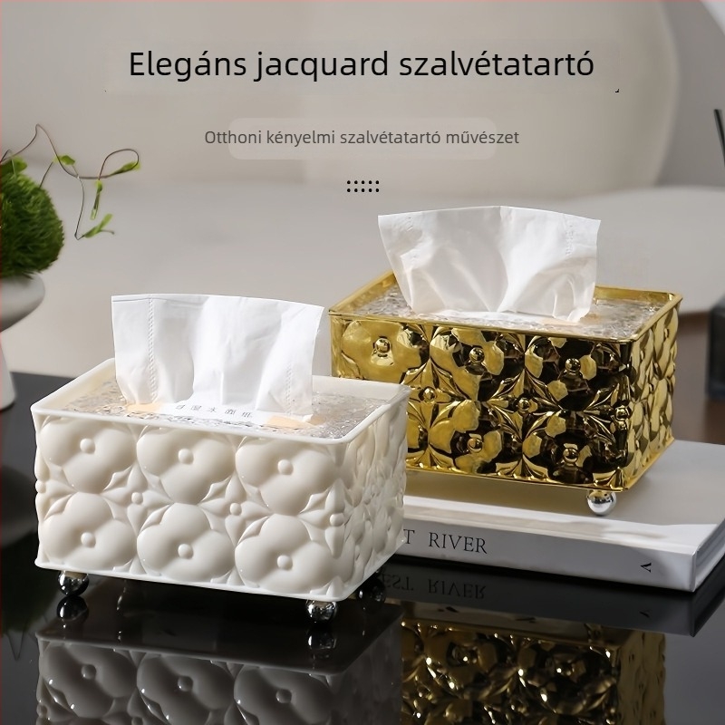 Nyomtatott zsebkendő doboz, modern könnyű luxus otthoni dekoráció a nappaliba és a kávézóasztalhoz, asztali tároló
