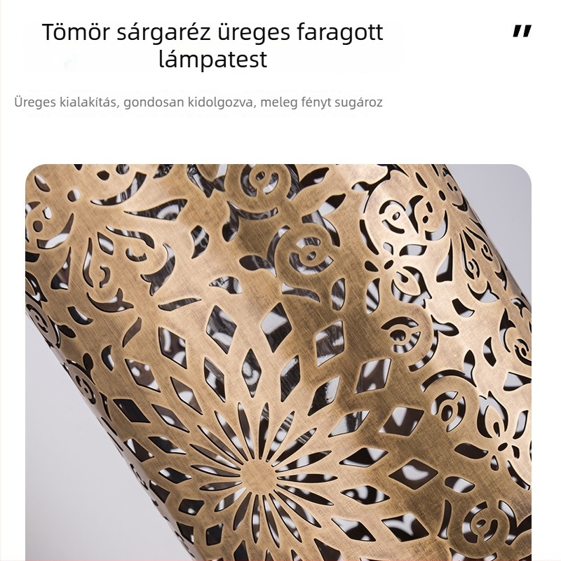 Személyre szabott teljes réz belső falikar szállodák és éttermek számára, Xinjiang egzotikus stílusú LED falikar, réz művészeti lámpa