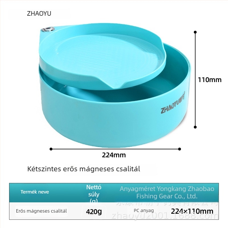 Chaoyu teljes mágneses csalihordó tál, erős magnet, univerzális csalihordó a horgászathoz, függőleges horogtál, egyrétegű horgász doboz, mágneses korong