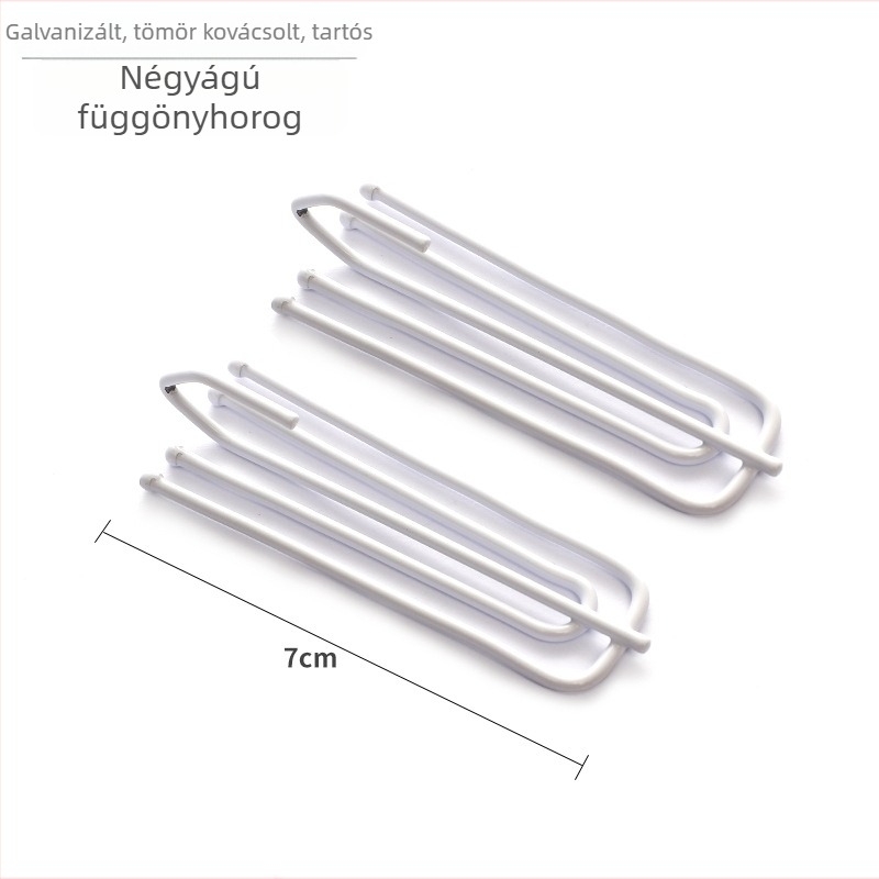 Nemesacél négyágú függönyhorog, 104 Special-A spray felület, fehér, modern minimalista dizájn