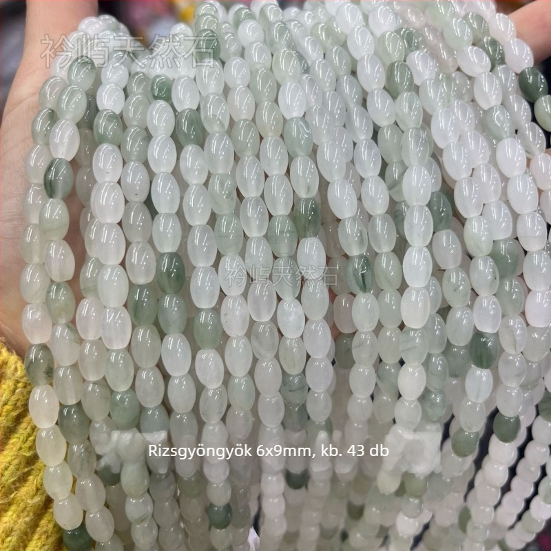 Természetes jégjade abakusz gyöngyök, Tian Shan jade DIY ékszerekhez, spacer gyöngyök 8 mm, kerek, félkész