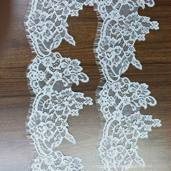 12 cm-es szempilla csipke, nem elasztikus, ruházati díszítő csipke és kiegészítők