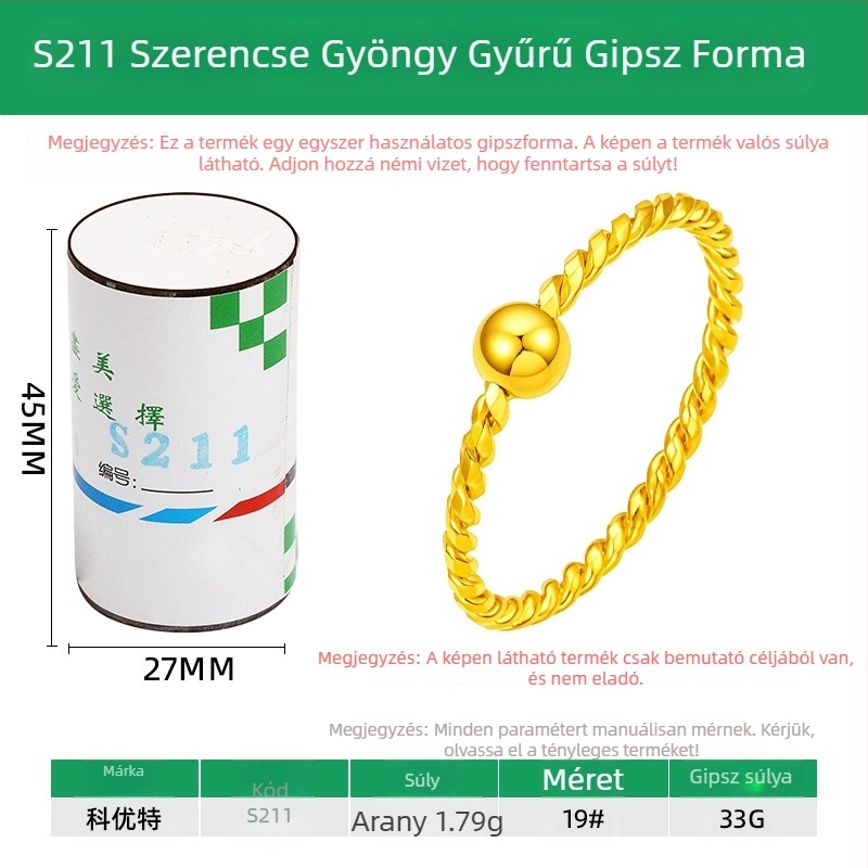 Gipszöntő forma gyöngyös gyűrűkhöz, páros gyűrűkhöz, arany- és ezüstöntéshez, fordított forma, DIY aranyozó eszközök