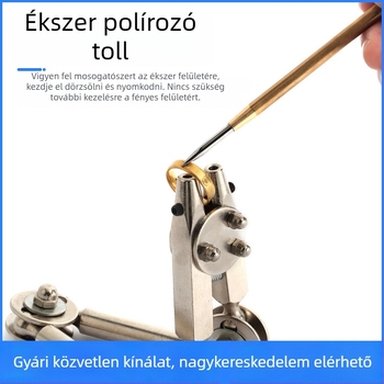 Volfránium acél sík polírozó toll, dupla végű polírozó kés ékszerekhez – arany, ezüst és réz karkötők, gyűrűk.