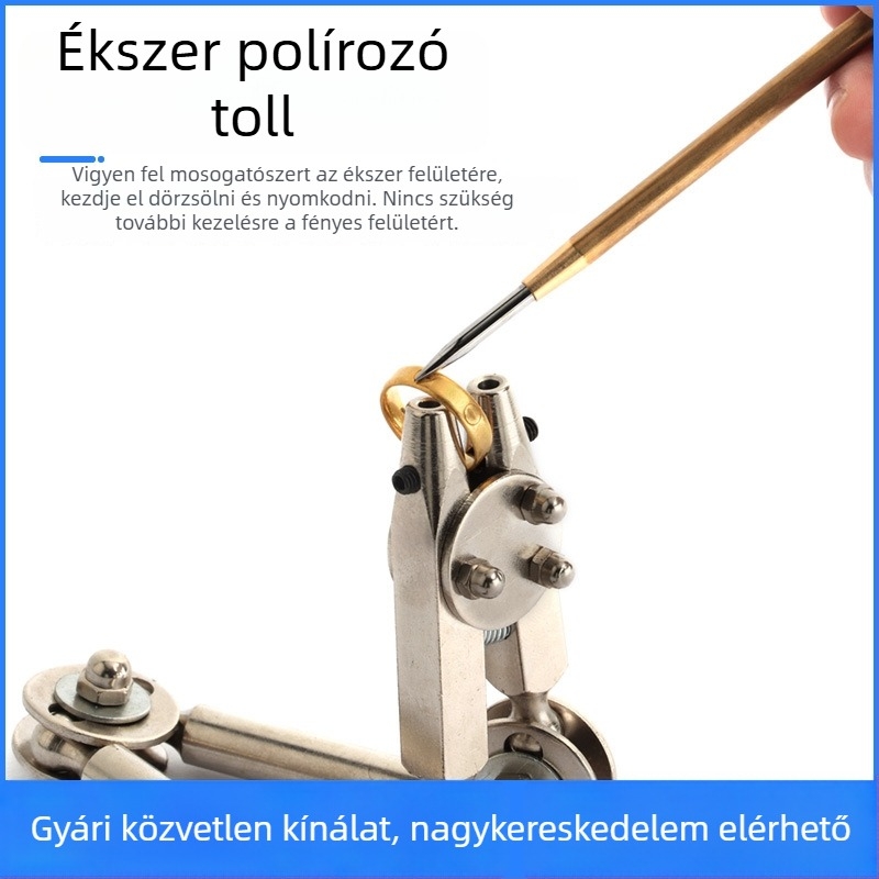 Volfránium acél sík polírozó toll, dupla végű polírozó kés ékszerekhez – arany, ezüst és réz karkötők, gyűrűk.