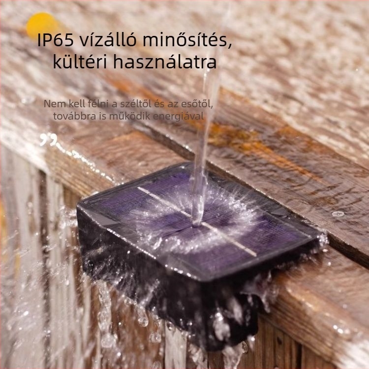 Napelemes kerti kültéri falikar, IP65 vízálló, falmosó világítás, villa kerítés világítás, dekoratív lépcsőfény