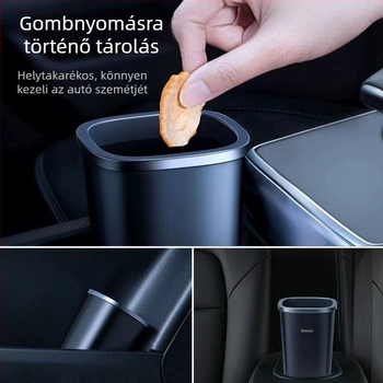 Autó belső kuka 800 ml, karfához illeszkedő hordozható tároló