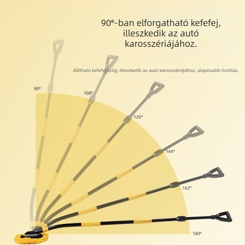 Új autóápolási eszköz, kihúzható hajlított rúddal, levehető mosókefe, nem karcolja a fényezést.