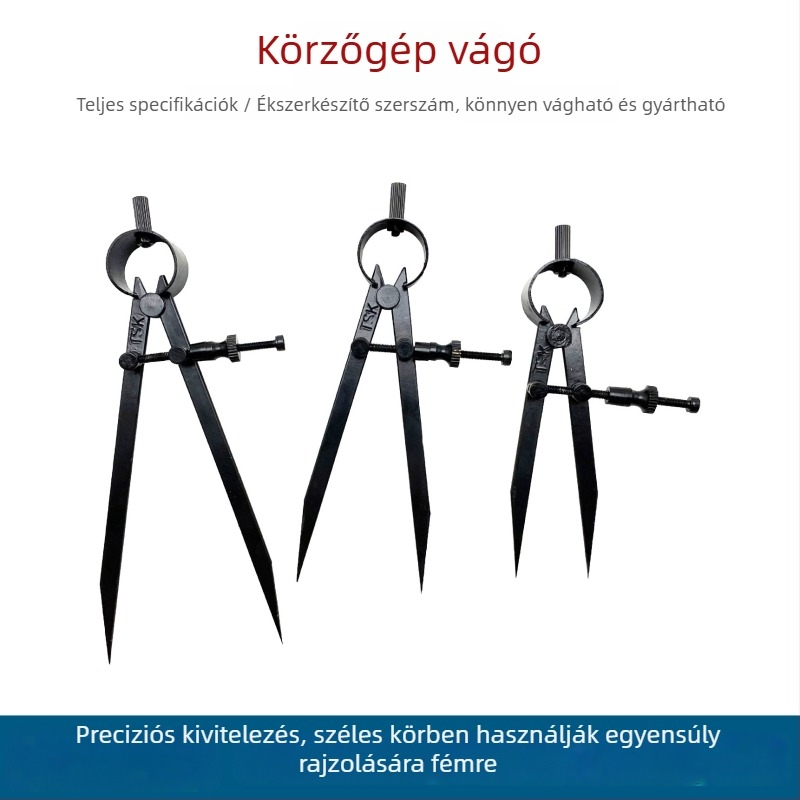 Ékszerekhez tervezett szénacél rugós körző, pontos jelölésre és ívrajzolásra formákhoz