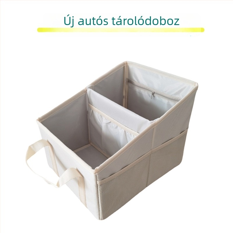Autós ülés szervező, nagy kapacitású, összecsukható tároló doboz, többfunkciós