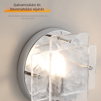 Vintage Bauhaus falilámpa üveges árnyékolóval, ipari stílusú, kávézók és üzletek számára