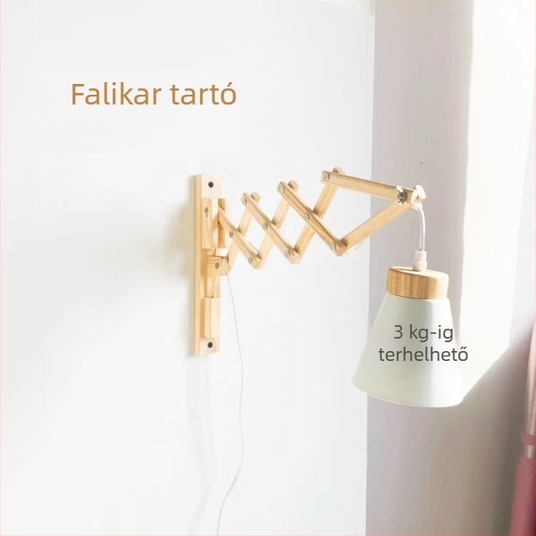 Antik stílusú fali lámpa állítható karral, retro teleszkópos dizájn, ideális íróasztalhoz, nappaliba és hálószobába; olvasólámpa, koreai stílusú falidekor