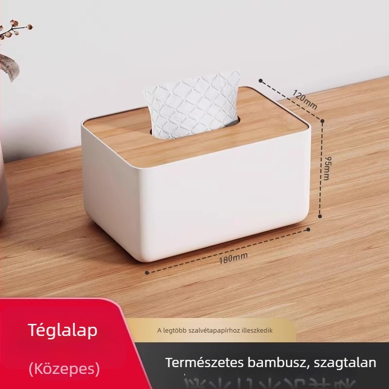 Otthon és nappaliban használható, multifunkcionális zsebkendő-doboz asztali kivitel, távirányítóval, kávézóasztalra tervezett szalvétatartó.