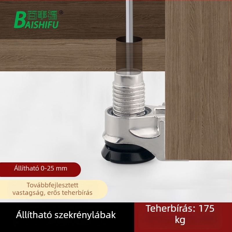 Masszív ruhásszekrény állítható szintező lábakkal és csúszásmentes alátétekkel
