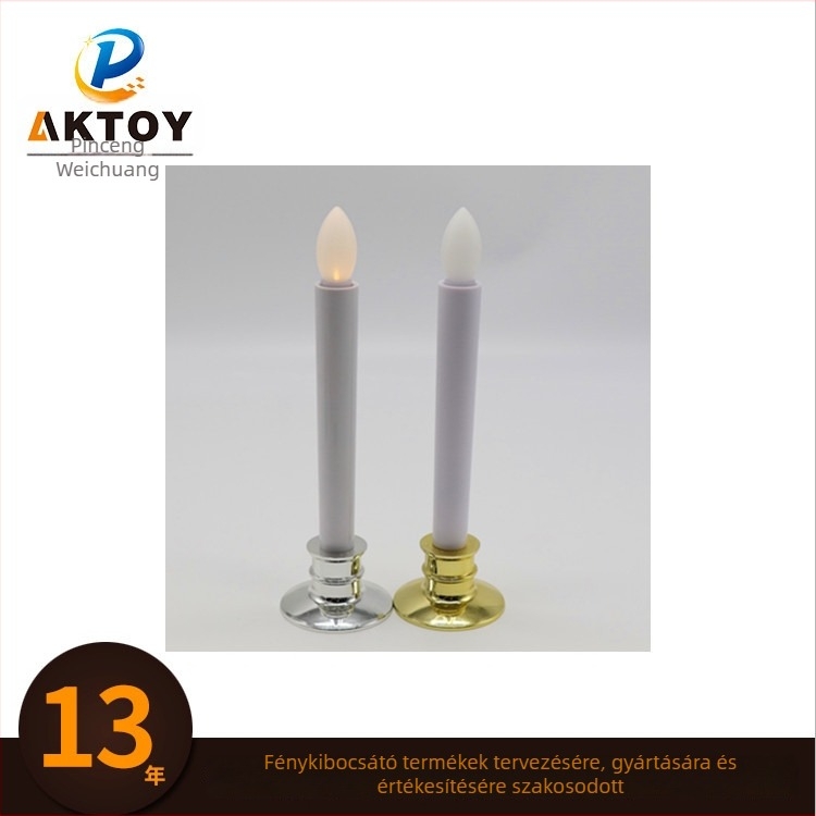 LED Hosszú Tea Light Gyertya, Hengeres ABS