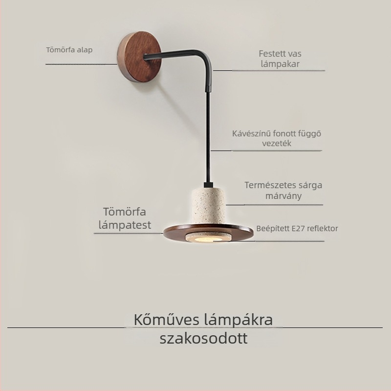 Sárga travertin falikar japán retro stílusban, wabi-sabi, ideális folyosóra, hálószobába vagy szállodába.