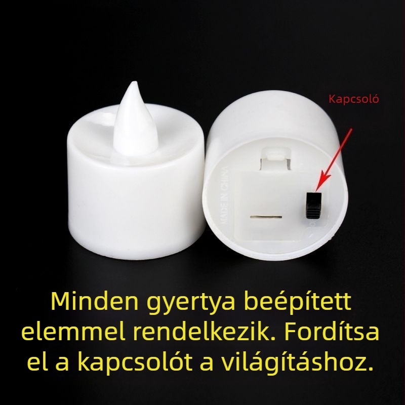Meleg fehér LED masszázs gyertya Valentin-napra, eljegyzéshez, esküvői és születésnapi dekorációhoz, gyertyafényes vacsorához