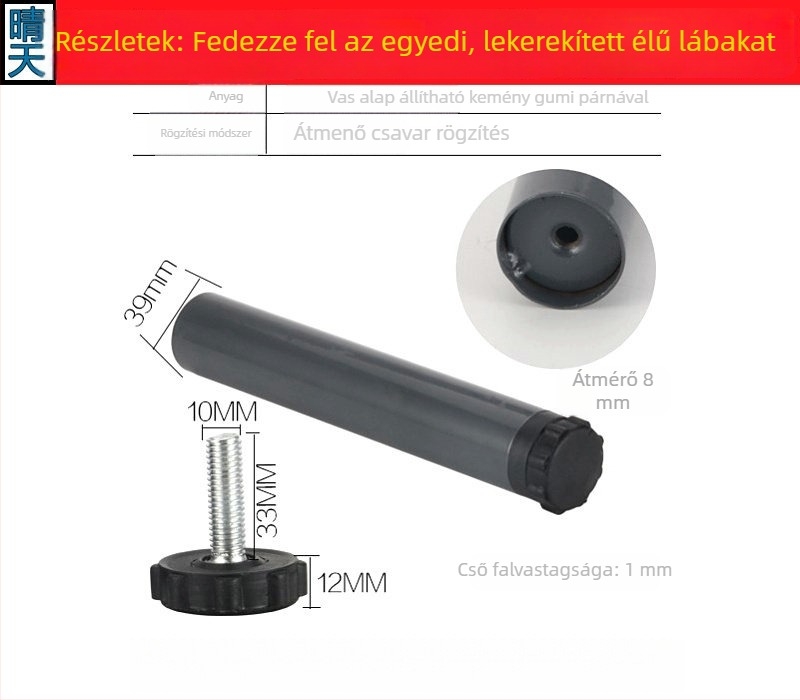 Állítható ágykeret lábak lekerekített élekkel, tatami ágyhoz – támasztó lábak és keret-kiegészítők