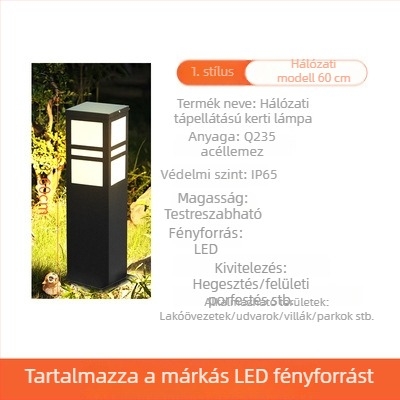 Kínai stílusú napelemes LED kültéri gyeplámpa, IP65, tájvilágítás kerthez, villa- és parkterületek