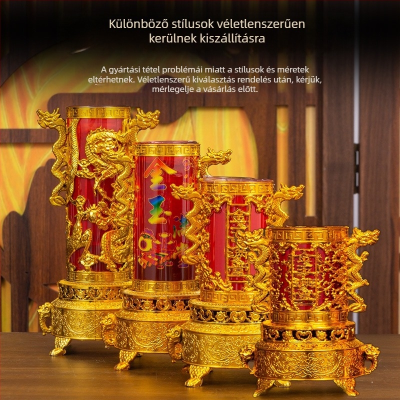 Kristály gyertyák a Buddháért, füstmentes vajlámpák, szélálló piros gyertyák otthoni templomhoz és költözéshez