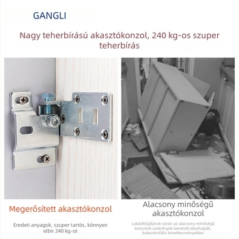 Állítható rejtett felakasztó konzol fali szekrényekhez