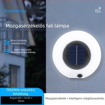 Napelemes LED kerti lámpa – járdához, balkónhoz és udvarhoz, szenzorral
