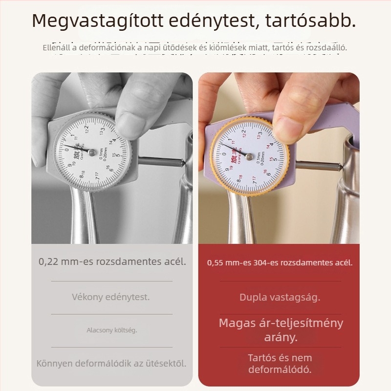 Élelmiszer-minőségű 304 rozsdamentes acél olajtartó szűrővel, nagy kapacitású, konyhai használatra