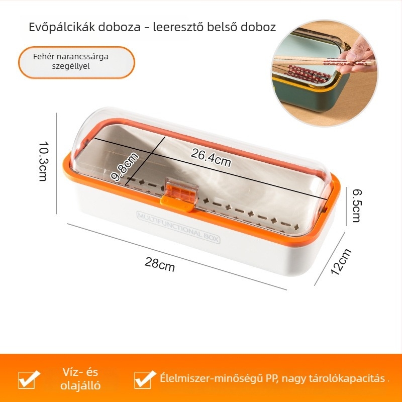 Többfunkciós fűszertartó készlet háztartásra, négy rekesz és fedél