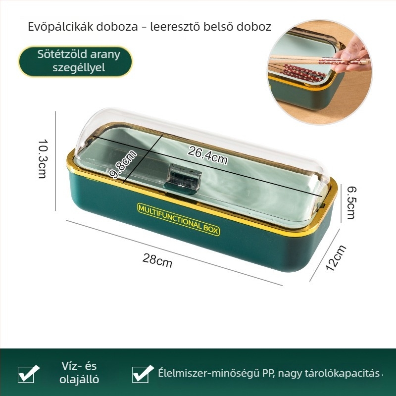 Többfunkciós fűszertartó készlet háztartásra, négy rekesz és fedél