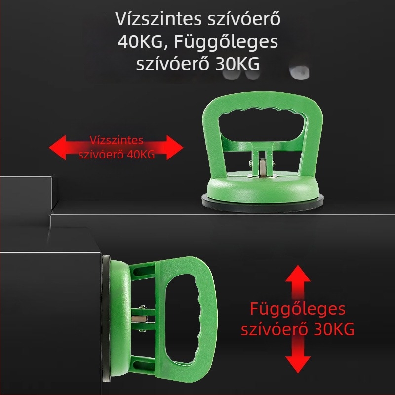 Üveg vákuumos emelő, erős szívóerővel, fix kialakítás, nehéz, kompakt eszköz csempékre és üvegfelületekre
