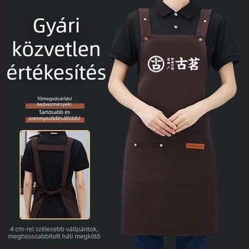 Testreszabott logóval ellátott kötény, ujjatlan, vízálló és olajálló, konyhai és háztartási használatra