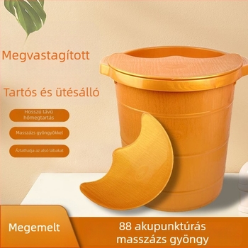 Vastagított műanyag lábáztató vödör masszázzsal, törésálló, magas kivitel a lábszárig