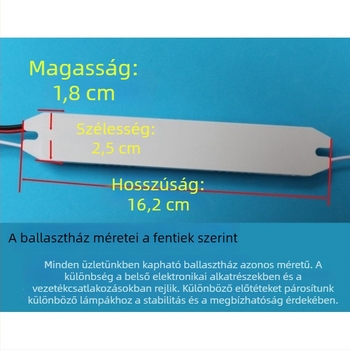UV sterilizáló lámpa elektronikus ballaszttal, univerzális T8 19-40W