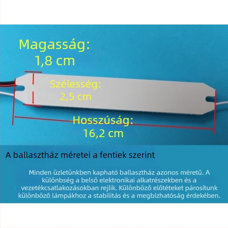 UV sterilizáló lámpa elektronikus ballaszttal, univerzális T8 19-40W