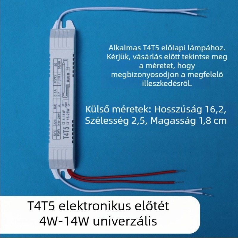 UV sterilizáló lámpa elektronikus ballaszttal, univerzális T8 19-40W