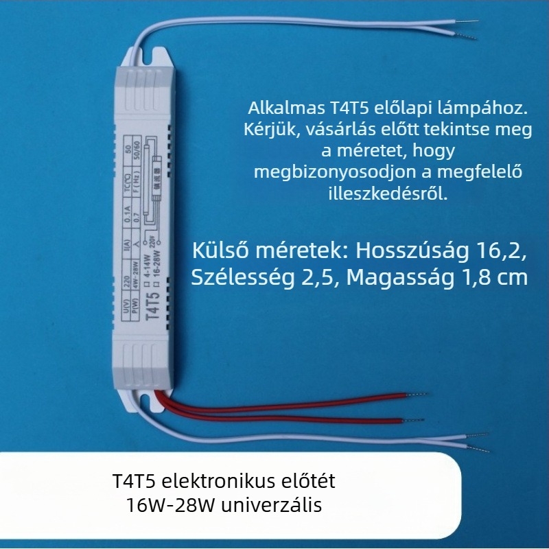 UV sterilizáló lámpa elektronikus ballaszttal, univerzális T8 19-40W