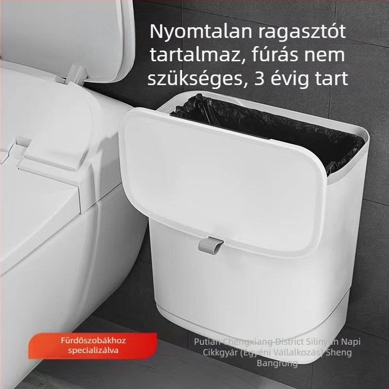 Fali szemetes fedővel – fürdőszobába, mosdóba, konyhába és nappaliba
