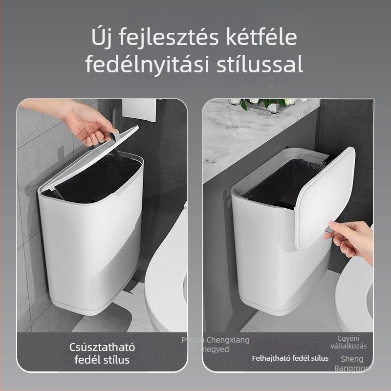 Fali szemetes fedővel – fürdőszobába, mosdóba, konyhába és nappaliba