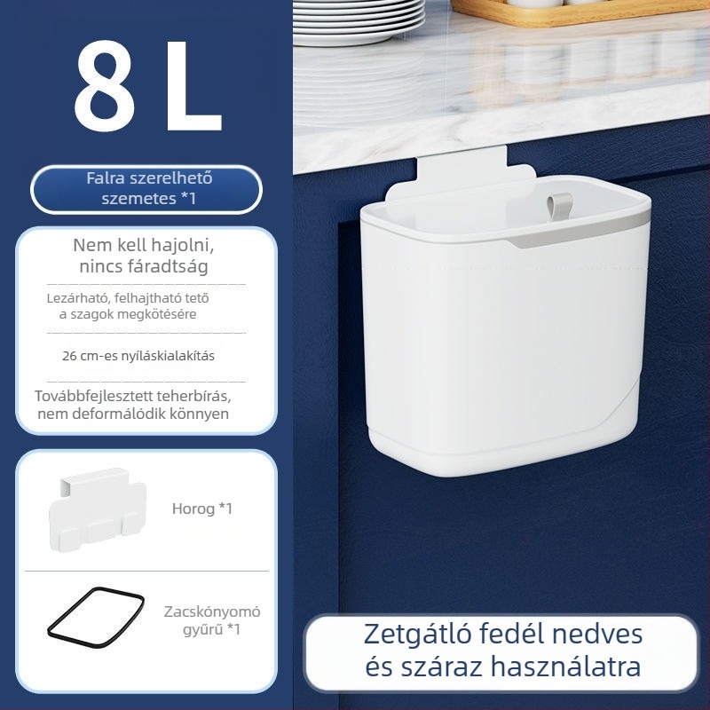 Fali szemetes fedővel – fürdőszobába, mosdóba, konyhába és nappaliba