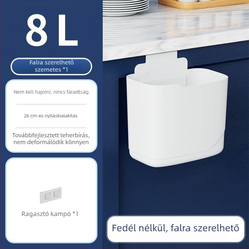 Fali szemetes fedővel – fürdőszobába, mosdóba, konyhába és nappaliba