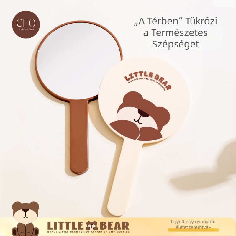 Hálószobai asztali sminktükör, összecsukható hercegnő-stílusú tükör, egyszerű dizájn kollégiumi szobához