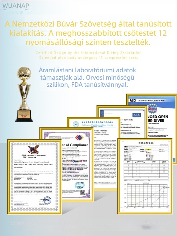 Hosszított száraz búvárcső szilikon tömlővel – kettős használat, teljes száraz/fél száraz